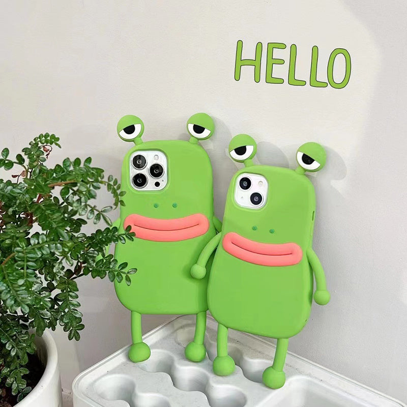 Funny Silicone 3D Frog Phone Case For IPhone 14 13 11 12 Pro Max XS XR X 7 8 Plus SE Cartoon Cute Shockproof Bumper Cover - Nyaabs