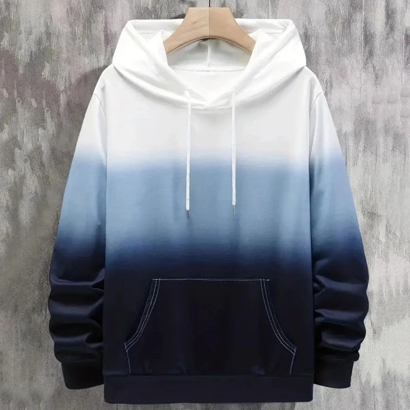 Men's Fashion Long Sleeve Sweatshirt 3D Gradient Printing Hoodie Simple Autumn Leisure Daily - Nyaabs