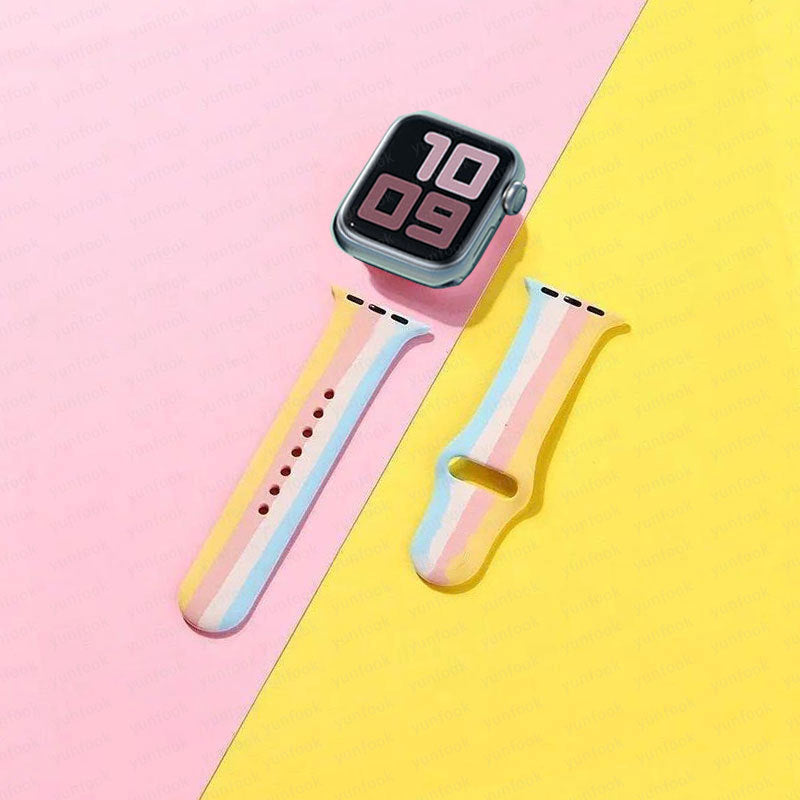 Simple And Creative Colorful Silicone Replacement Strap - Nyaabs