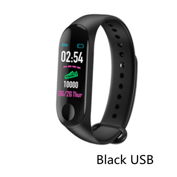 Compatible With , Smart Bracelet Heart Rate And Blood Pressure Exercise Meter Step Information Push Smart Reminder Color Bracelet - Nyaabs