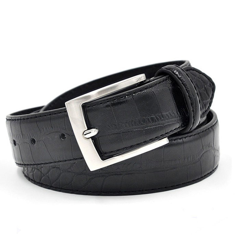 Men's Casual Pattern Pu Pin Buckle Belt - Nyaabs