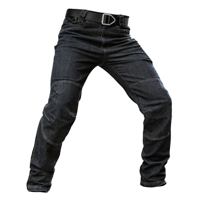 Straight Multi-pocket Stretch Slim Jeans - Nyaabs