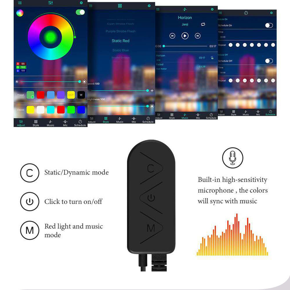 Car USB Atmosphere Light Modification Center Control Instrument Panel - Nyaabs