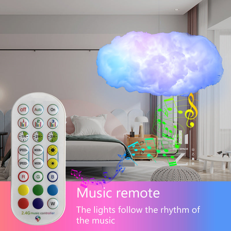 USB Cloud Light APP Control Music Synchronization 3D RGBIC Ambient Light Lightning Simulation Clouds Bedroom Room Light nyaabs.com