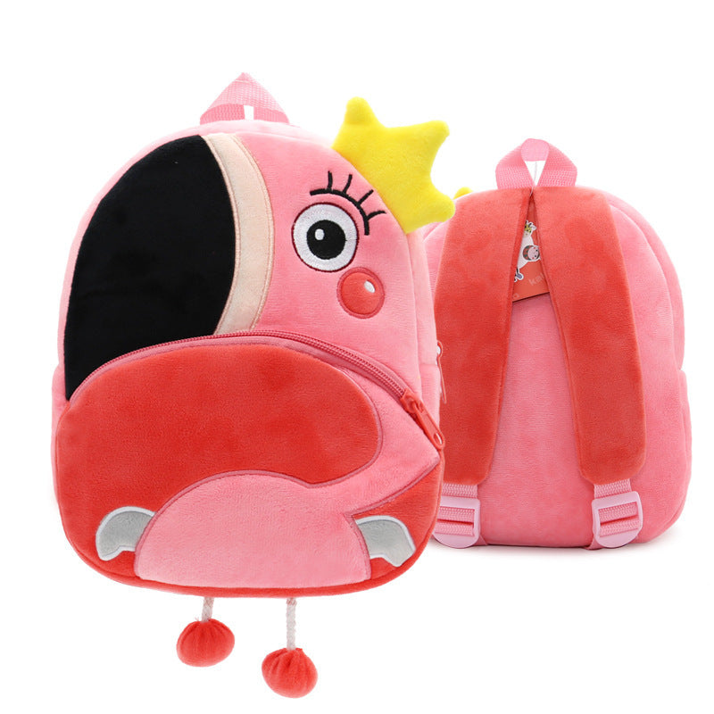 Cute Plush Backpacks Kindergarten Cartoon School Bags Children Animal Toys Bag - Nyaabs