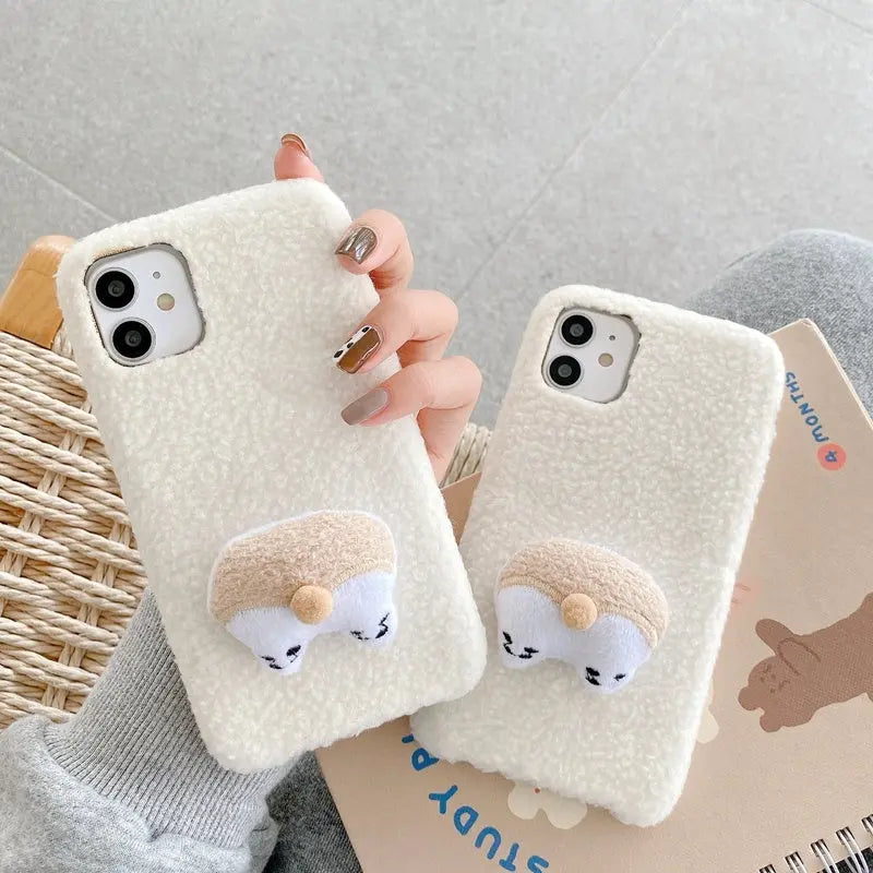 The Hat Bear Plush Is Suitable For 13 Full Series Of Silicone Mobile Phone Cases - Nyaabs