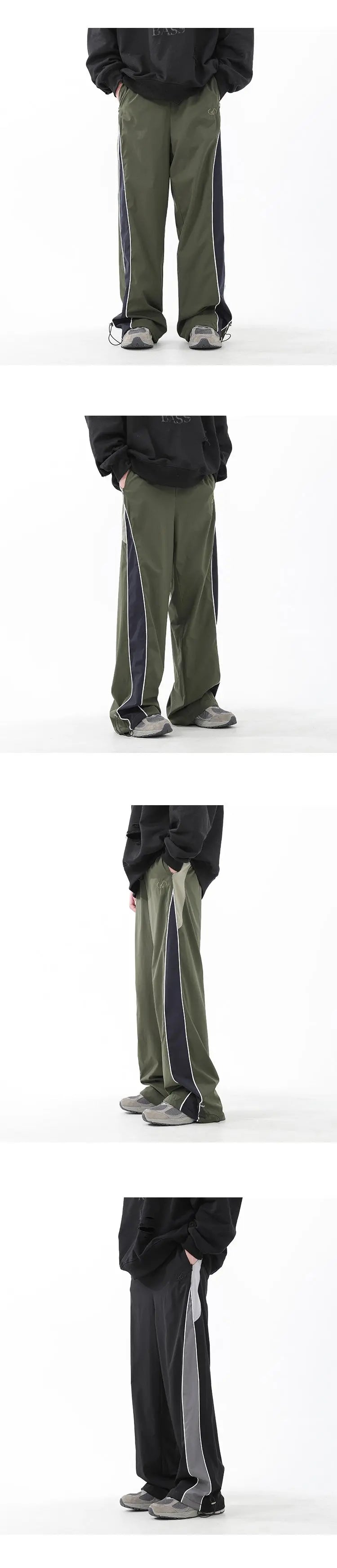 American side striped school uniform pants for men's spring and autumn - Nyaabs