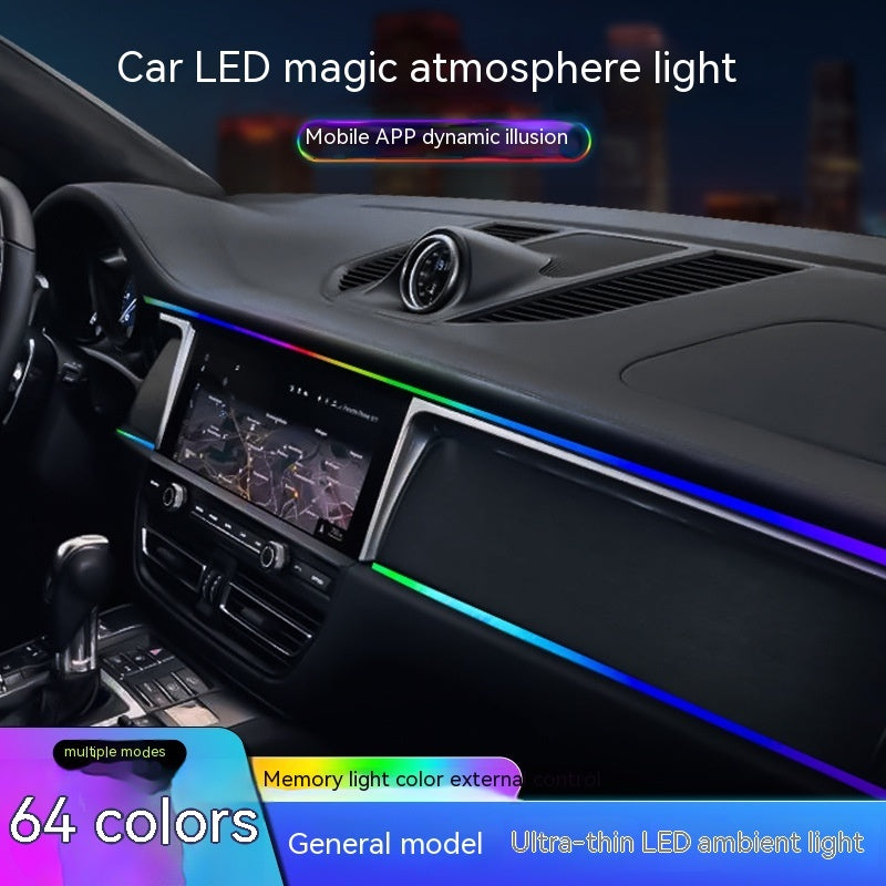 Car Atmosphere LED Light Bar Hidden Modification - Nyaabs