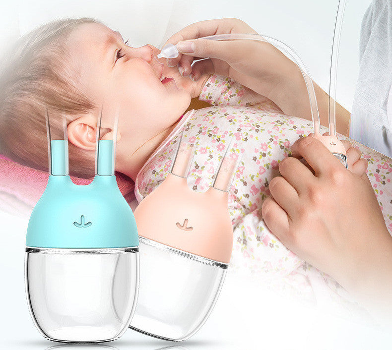 Convenient Baby Safe Nose Cleaner Vacuum Suction Nasal Mucus Runny Aspirator Inhale Baby Kids Healthy Care Stuff - Nyaabs