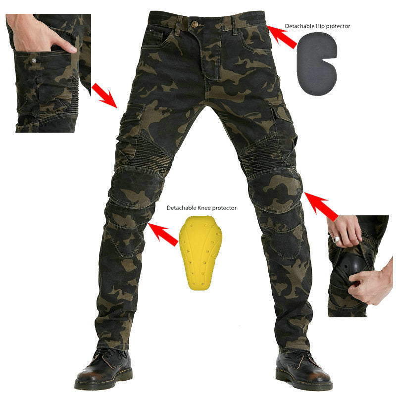 Outdoor Motorcycle Stretch Camouflage Motorcycle Jeans - Nyaabs