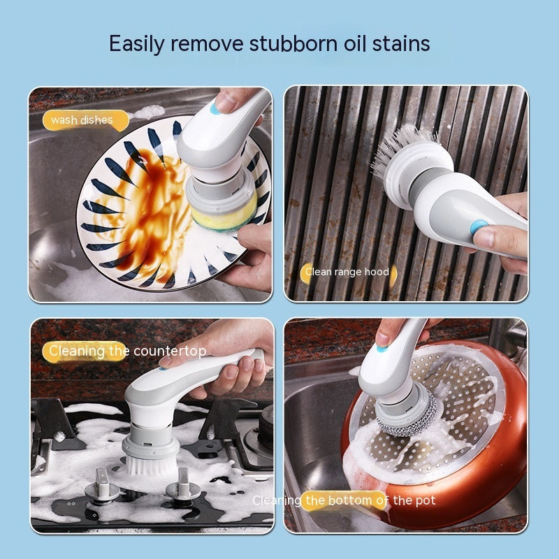 Electric Cleaning Brush 4 In 1 Spinning Scrubber Handheld Electric Cordless Cleaning Brush Portable nyaabs.com