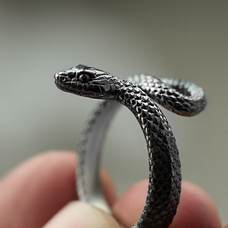 Snake Ring Twelve Zodiac Snake Handmade Men - Nyaabs