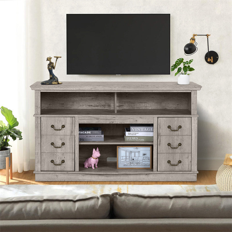 Well-designed TV Cabinet Vintage Home Living Room Wood TV Stand For TVs Modern Entertainment Center Farmhouse TV Storage Cabinet - Nyaabs