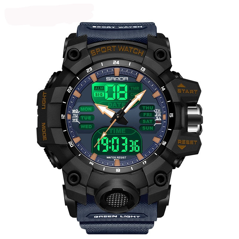 Multifunctional Men's Fashion Korean Style Waterproof Shockproof Transparent Watch - Nyaabs