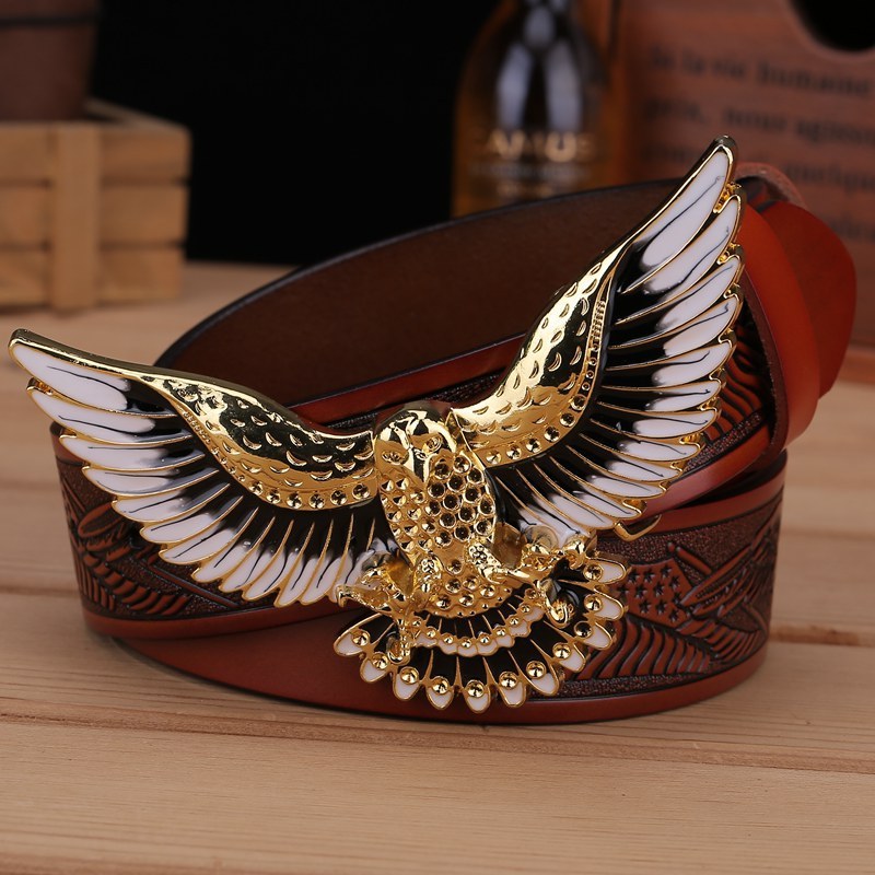 Western Men's Leather Personality Belt - Nyaabs