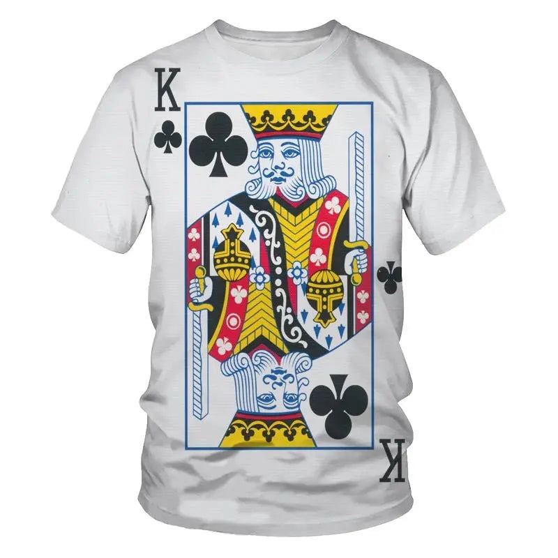 Poker Men's T-shirt 3D Digital Printing Short Sleeve My Store