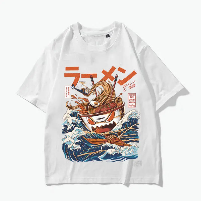 Japanese Retro Harajuku Style T-shirt Men's Short Sleeve Loose Youth Drop Shoulder Sleeves My Store