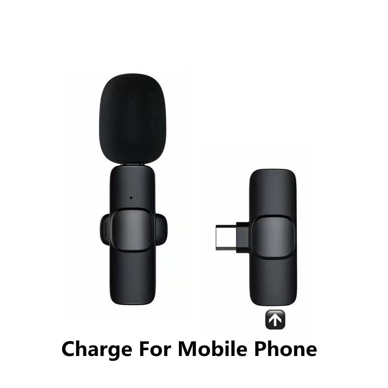 Wireless Lavalier Microphone Portable Audio Video Recording Mini Mic For I Phone Android Long Battery Life Live Broadcast Gaming - Nyaabs