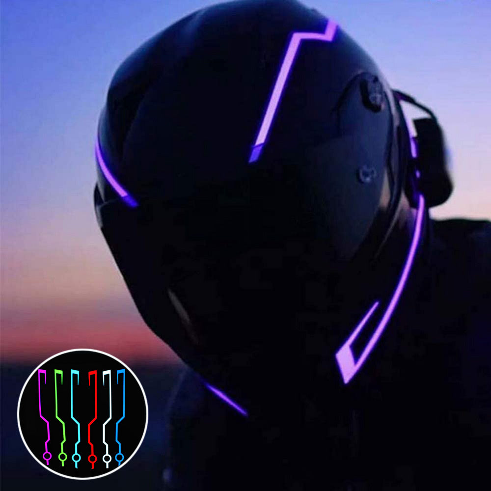 Helmet Motorcycle Light Riding Signal Strip Flashing Durable Kit Bar Diy Helmet Led Strip Reflector Cold Light Film - Nyaabs