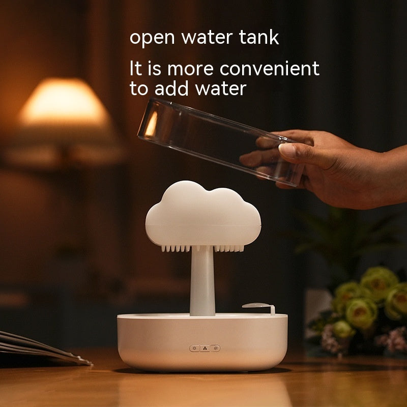 Rain Cloud Night Light Humidifier With Raining Water Drop Sound And 7 Color Led Light Essential Oil Diffuser Aromatherapy - Nyaabs