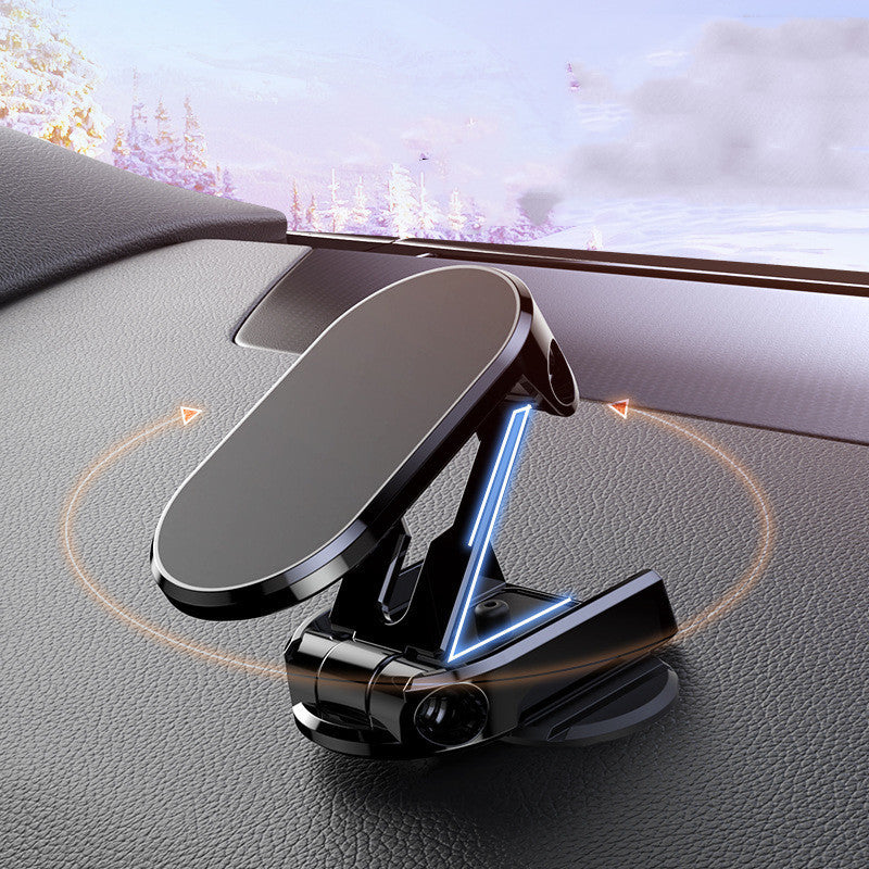 Rotate Metal Magnetic Car Phone Holder Foldable Universal Mobile Phone Stand Air Vent Magnet Mount GPS Support - Nyaabs