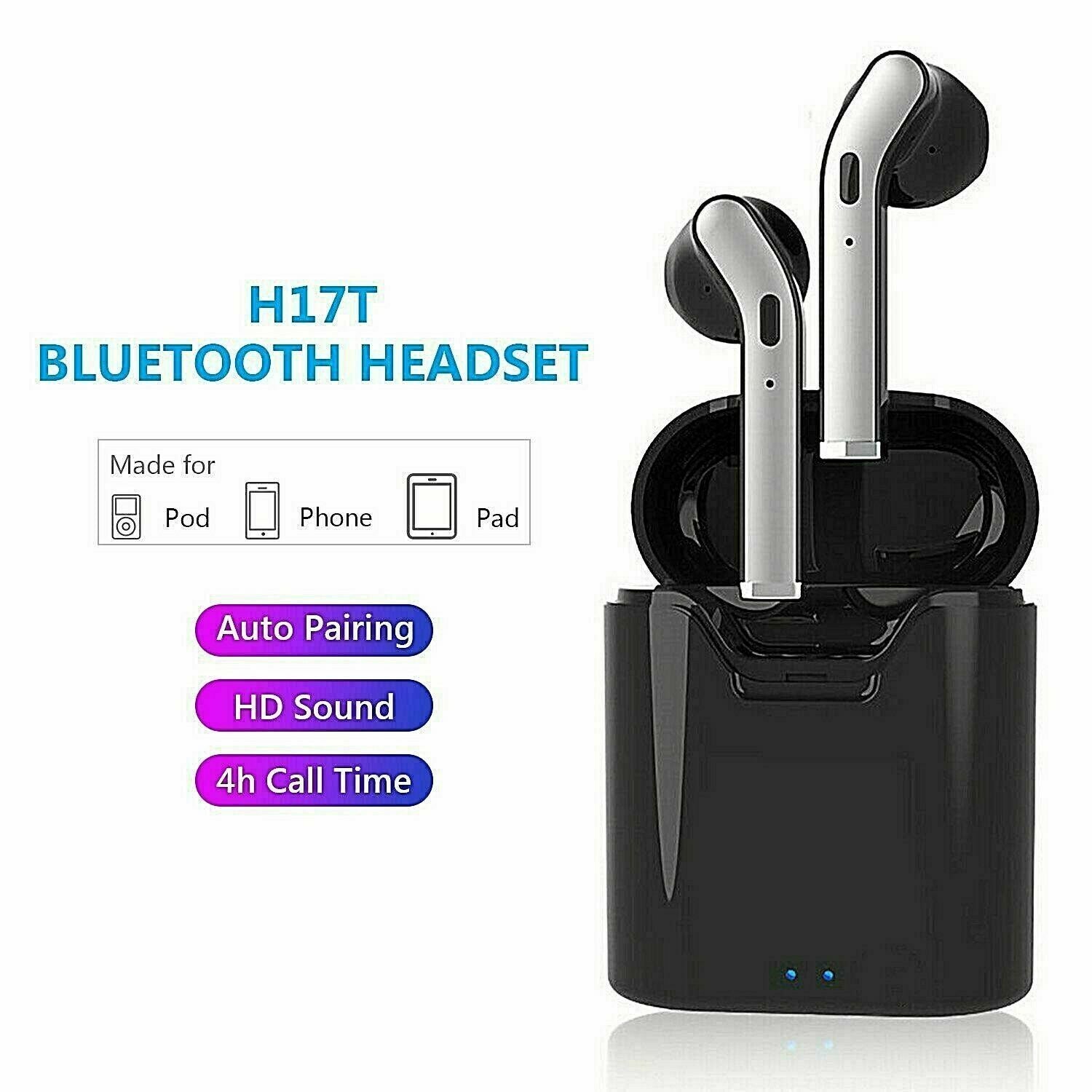 Bluetooth 5.0 Earbuds Headphones Wireless Noise Cancelling In-Ear Waterproof - Nyaabs