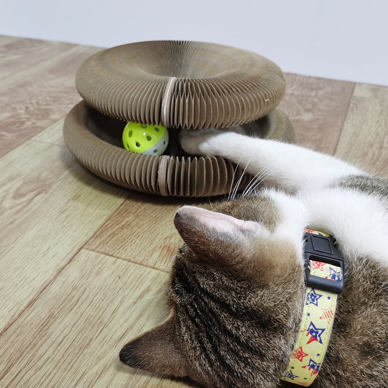 Magic Organ Cat Scratchers 2 In 1 Funny Shaped Cat Scratching Board Foldable Convenient Recyclable Durable Cat Scratcher nyaabs.com