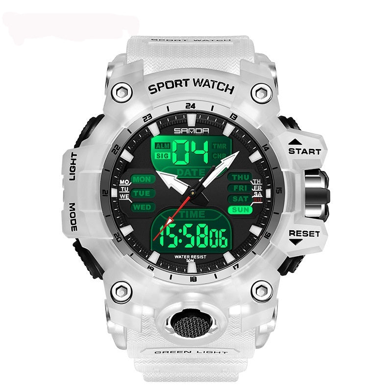 Multifunctional Men's Fashion Korean Style Waterproof Shockproof Transparent Watch - Nyaabs