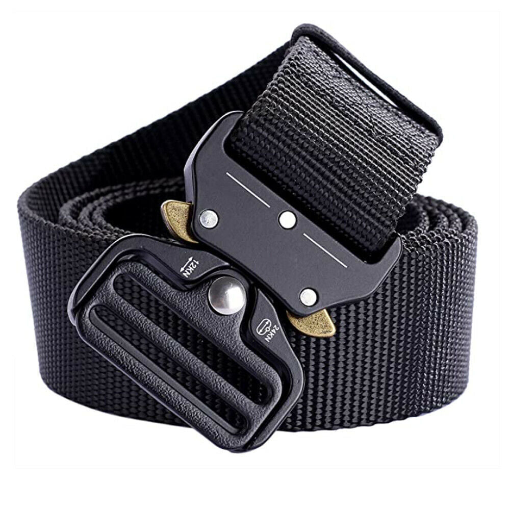 Military Tactical Belt Heavy Duty Security Guard Working Utility Nylon Waistband - Nyaabs