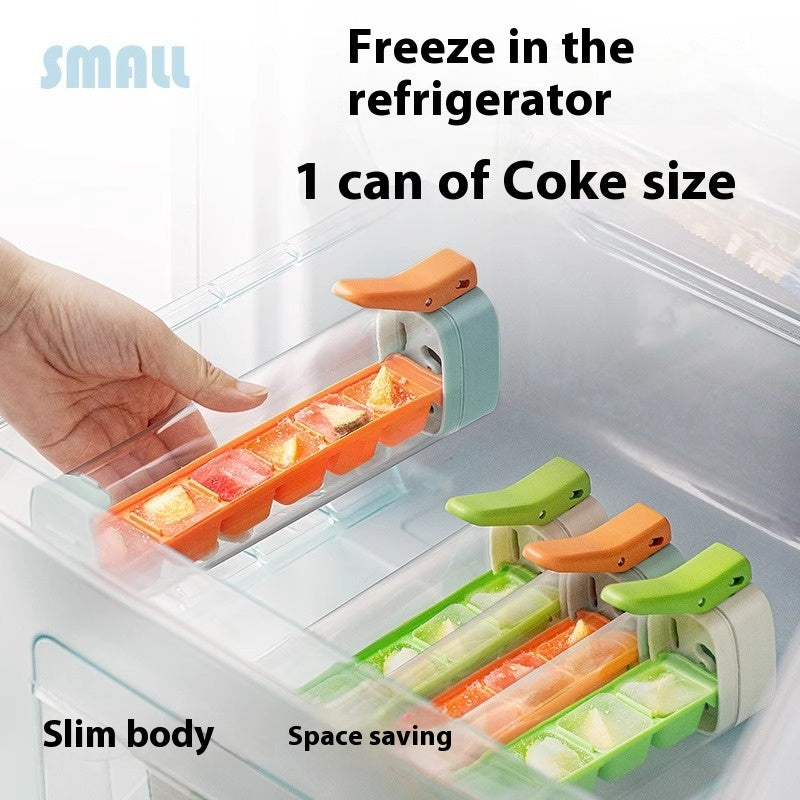 Ice Cube Mold Household Ice Maker Food Grade Press Ice Tray Ice Cube Maker Ice Tray Mold With Storage Box Kitchen Gadget - Nyaabs