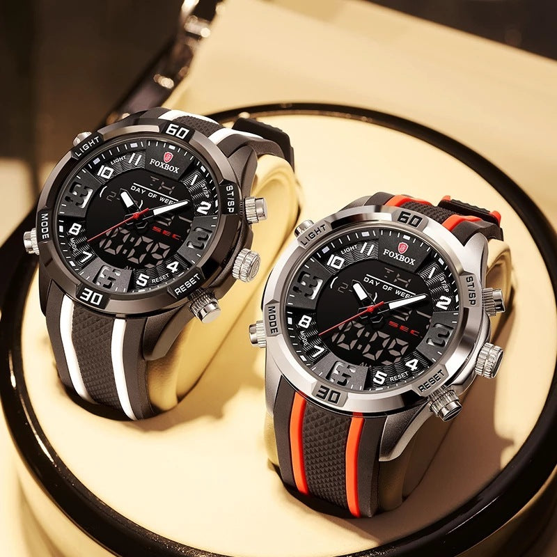 Men's Dual Display Watch Multi-function Chronograph - Nyaabs