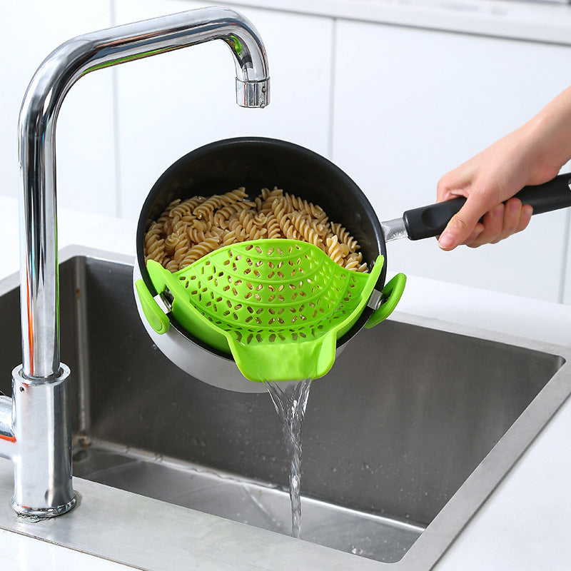 Kitchen Gadgets Silicone Pot Side Drain Stopper nyaabs.com