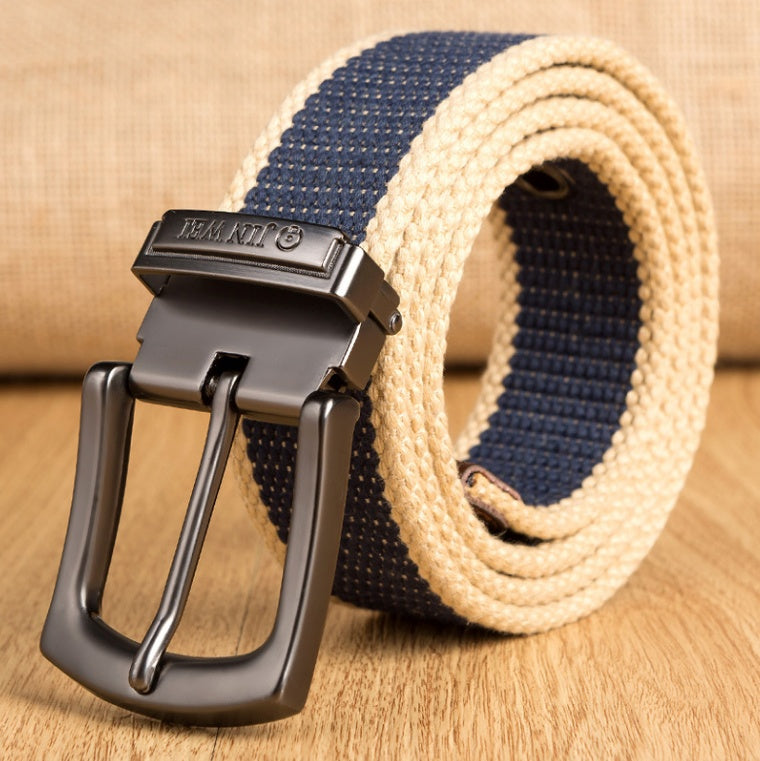 Outdoor Thickened Men's Pin Buckle Canvas Belt - Nyaabs