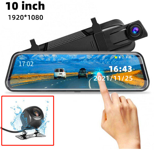 Front and Rear Dual Recording Rear View Mirror Dash Cam - Nyaabs