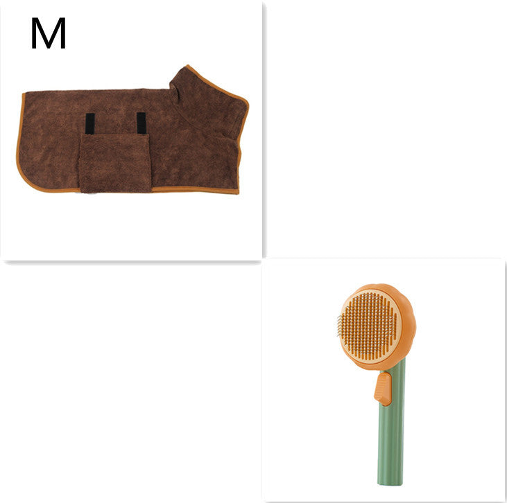 New Pet Cat Brush Hot Selling Hand-held Steel Wire Self-cleaning Comb Looper For Hair Removal nyaabs.com