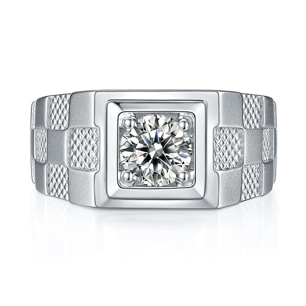 Fashion Moissanite Diamond Ring Simple Men - Nyaabs