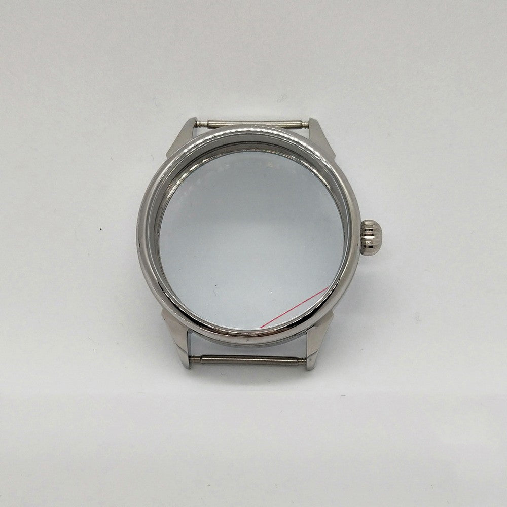 Silver Stainless Steel Shell Is Suitable For Eta6497 6498 Movement Sand Shell Light Shell - Nyaabs