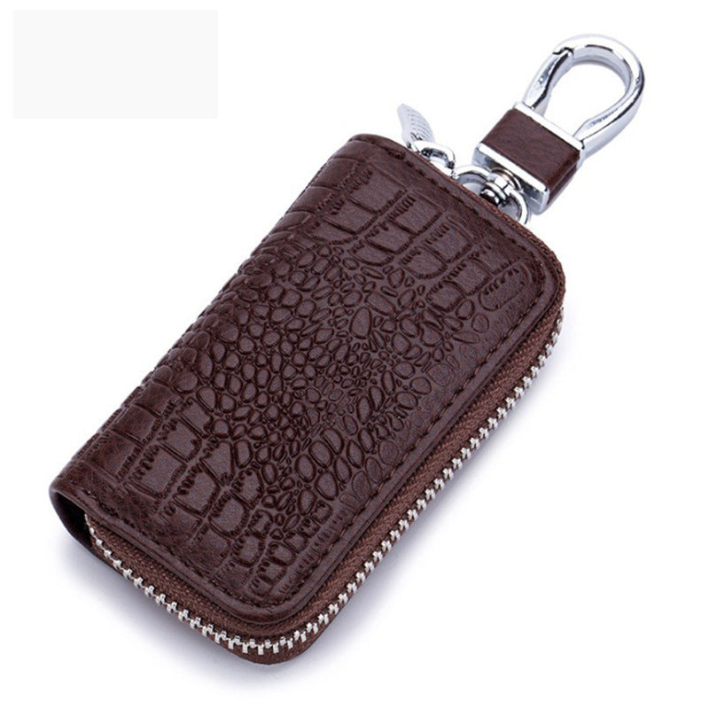 Leather Zipper Car Key Case - Nyaabs