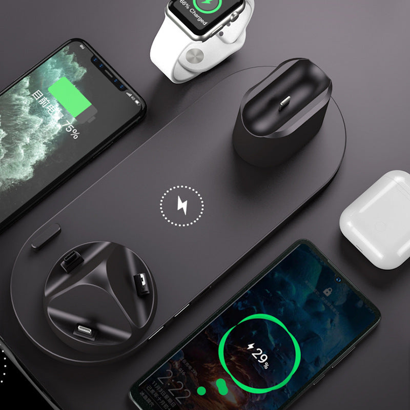 Wireless Charger For IPhone Fast Charger For Phone Fast Charging Pad For Phone Watch 6 In 1 Charging Dock Station - Nyaabs