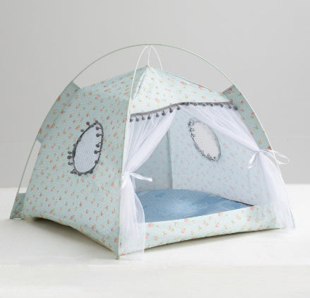 Cat Tent Cat Cat House Enclosed Pet Bed nyaabs.com