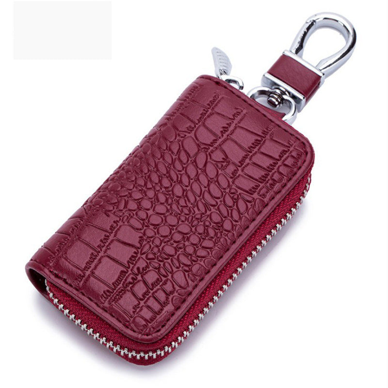 Leather Zipper Car Key Case - Nyaabs