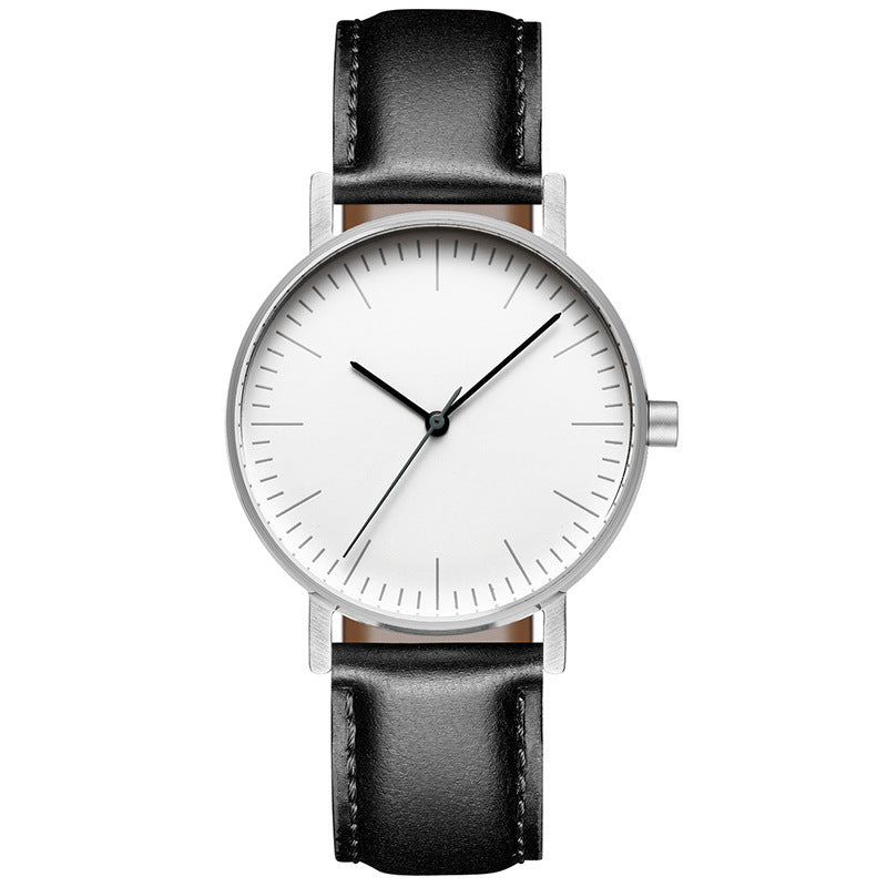 Simple leather wristwatch for men and women - Nyaabs