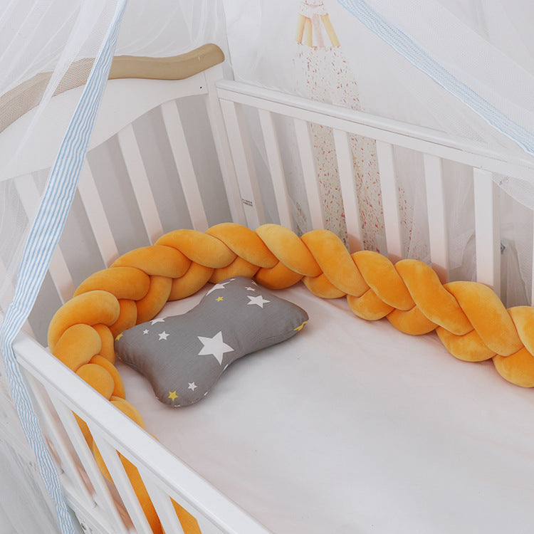 Baby Bumper Bed Braid Knot Pillow Cushion Bumper for Infant cuna Bebe lit Crib Protector Cot Bumper Room Decor - Nyaabs