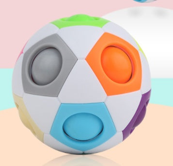 High Elasticity And Fall Resistance Puzzle Rainbow Ball Toy - Nyaabs