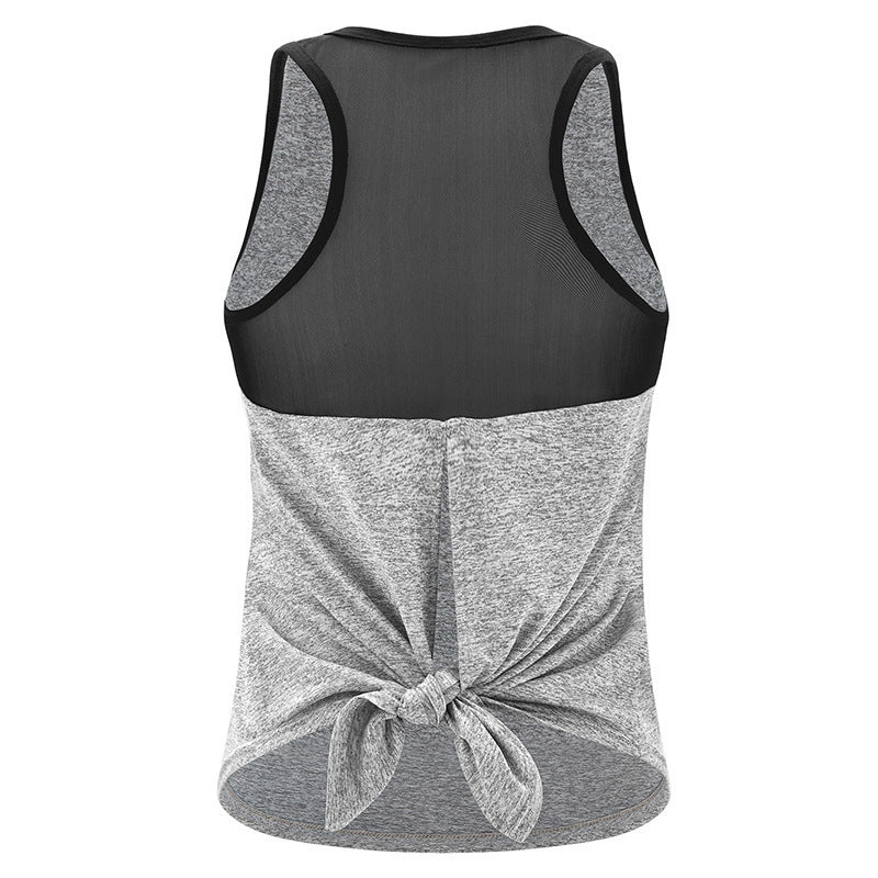 Sports vest split mesh breathable yoga wear - Nyaabs