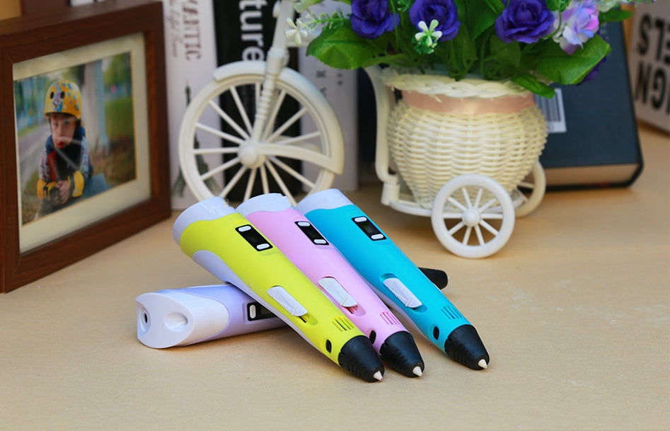 3D print pen 3D pen two generation graffiti 3D stereoscopic paintbrush children puzzle painting toys nyaabs.com