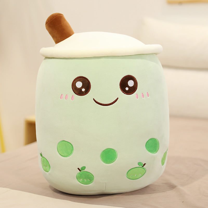 Cute Fruit Drink Plush Stuffed Soft Strawberry Milk Tea Plush Boba Tea Cup Toy Bubble Tea Pillow Cushion Kids Gift - Nyaabs