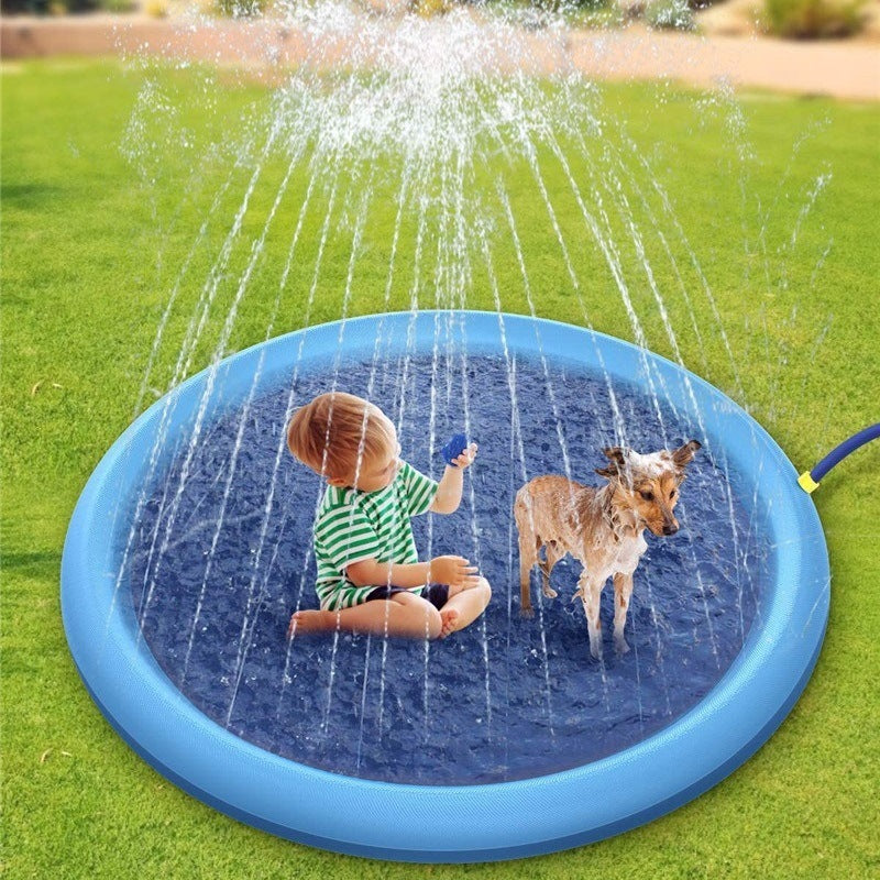 Non-Slip Splash Pad For Kids And Pet Dog Pool Summer Outdoor Water Toys Fun Backyard Fountain Play Mat - Nyaabs