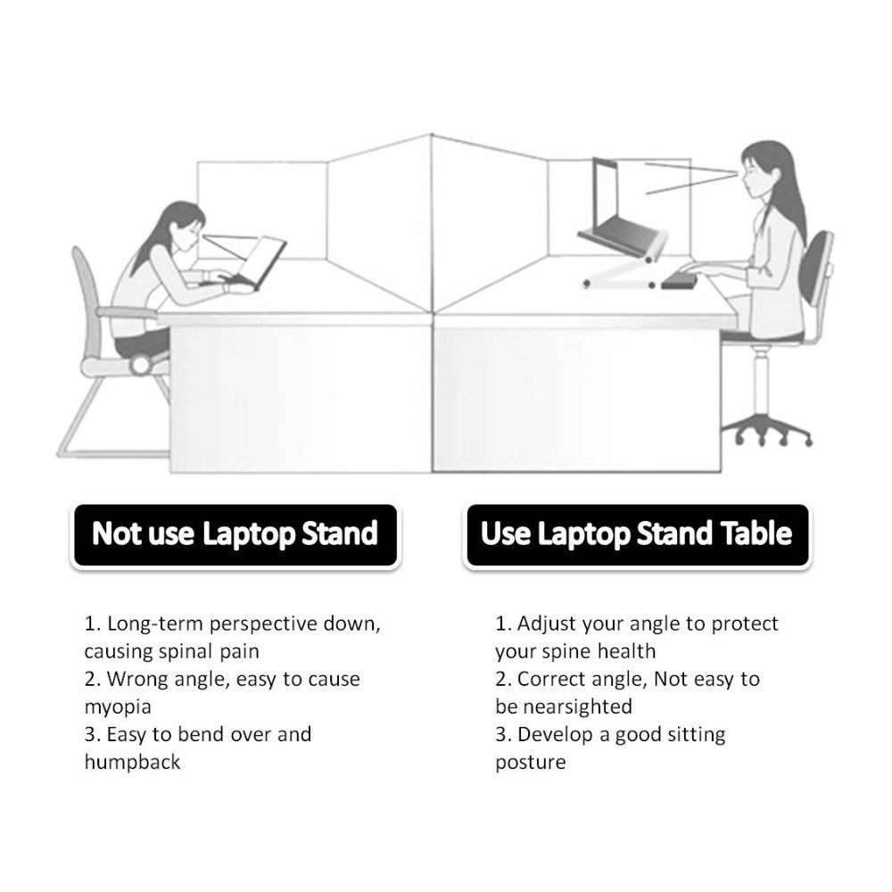 Foldable Laptop Stand Ergonomic Desk Tablet Holder nyaabs.com