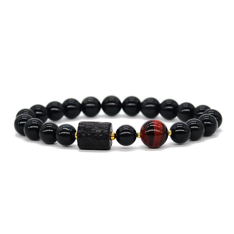 Obsidian bracelet for men - Nyaabs